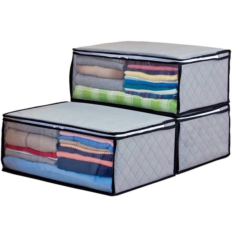 ASTRO Activated Carbon Clothing Organizer Bags, Breathable Material, 3pc, Grey 171-01 - Image 1